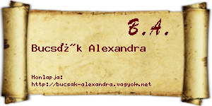 Bucsák Alexandra névjegykártya